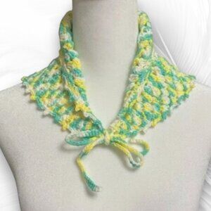 Handmade Crochet Head Scarf For Women Solid Sweet French Triangle Headband